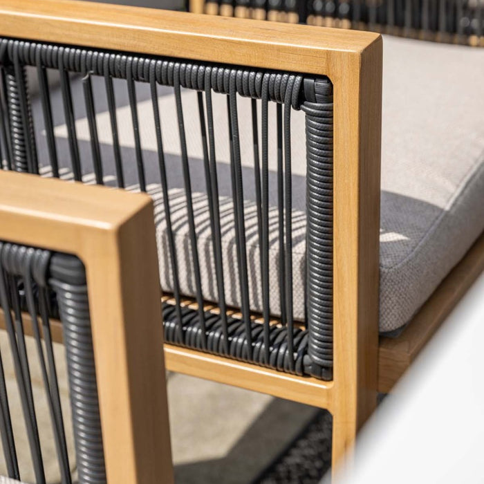 Decala tuinstoel - Aluminium houtlook - inlcusief kussens