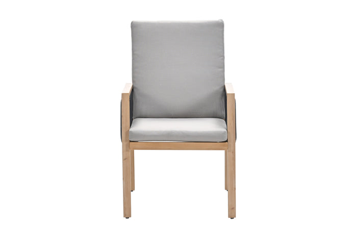 Decala tuinstoel - Aluminium houtlook - inlcusief kussens