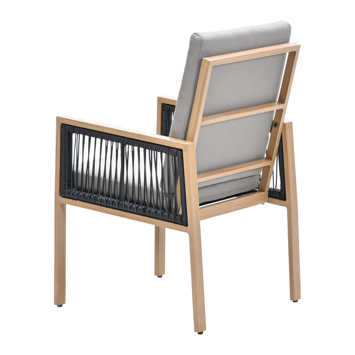 Decala tuinstoel - Aluminium houtlook - inlcusief kussens