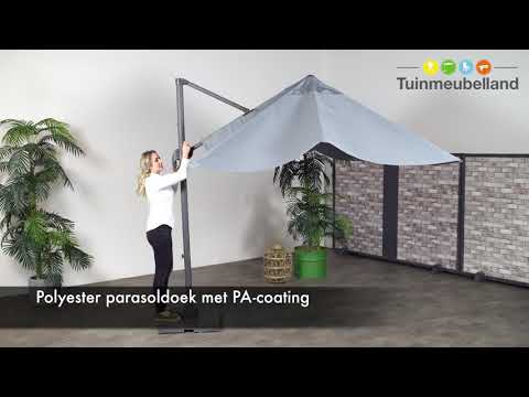 Garden Impressions Hawaii zweefparasol S 250x250 d. grijs - ecru