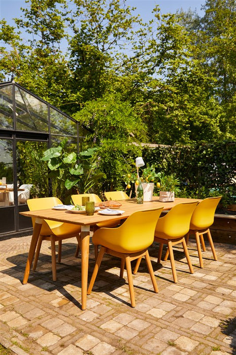 Hartman Sophie Studio dining armstoel - Curry Yellow - Teak poot