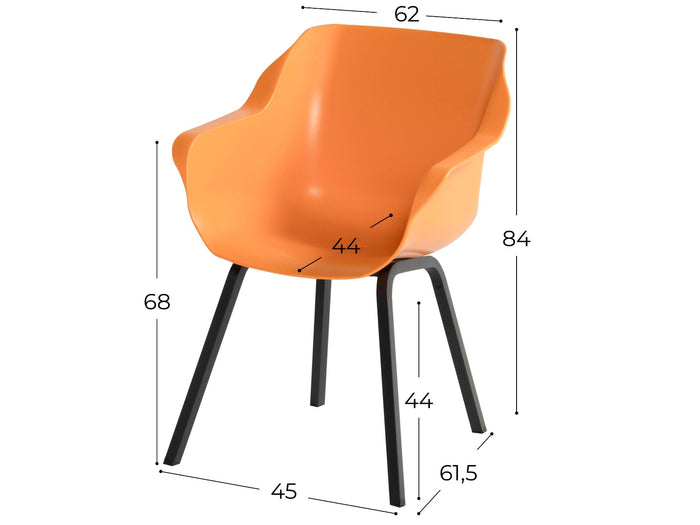 Hartman Sophie Element Tuinstoel - Set van 2 - Indian Orange