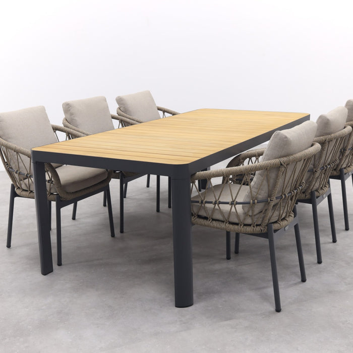 VDG Hartman Monza|General verstelbare tuinset - 220x100 cm. - 7-delig