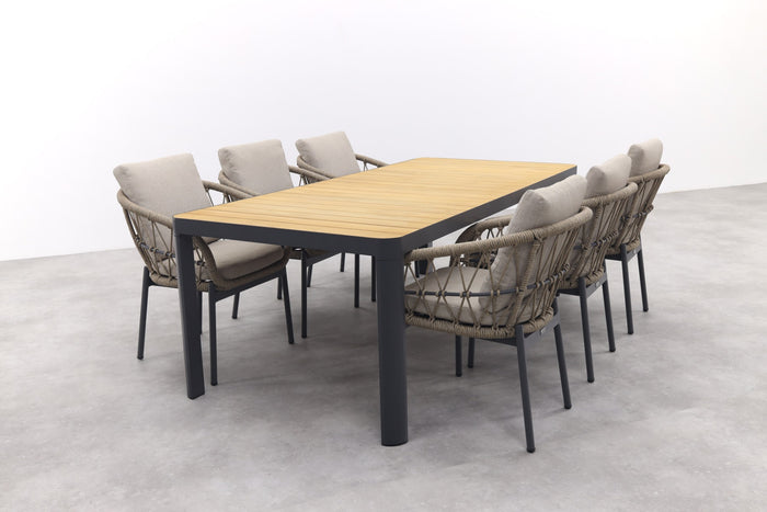 VDG Hartman Monza|General verstelbare tuinset - 220x100 cm. - 7-delig