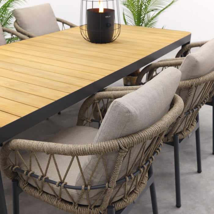 VDG Hartman Monza|General verstelbare tuinset - 220x100 cm. - 7-delig