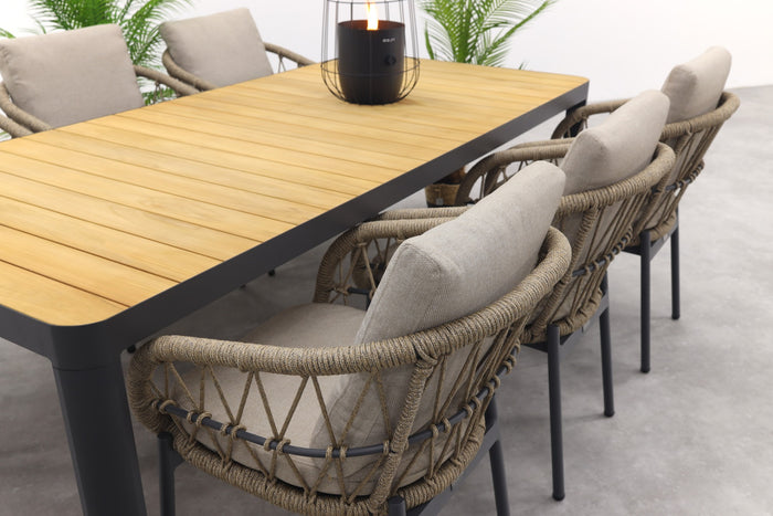 VDG Hartman Monza|General verstelbare tuinset - 220x100 cm. - 7-delig