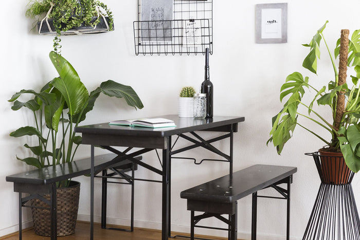 Inklapbare bierset Berlijn 120 cm zwart