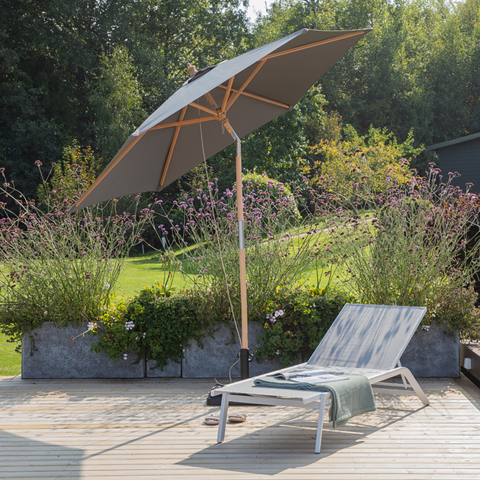 Nest outdoor Edit verstelbare parasol grijs - Ø 2,5 meter