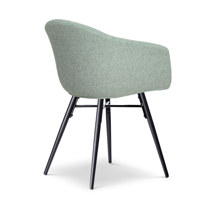 Nolon Nova-Otis eetkamerstoel zacht groen - zwart onderstel