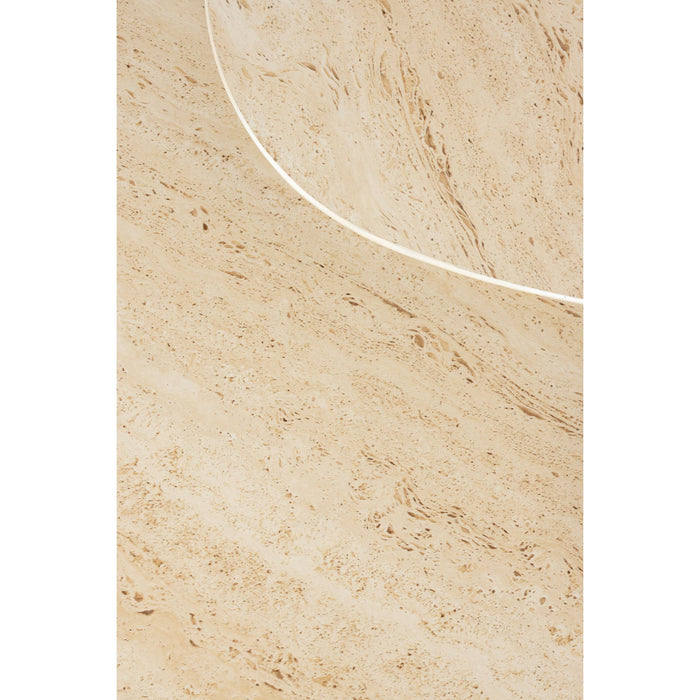 Housecraft Faiz Bijzettafel Travetin-Look Set van 3 - Beige