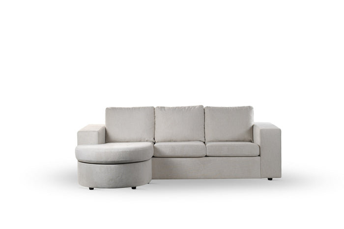 Giga Meubel - 3-Zitsbank Beige - 227x156x83cm - Stof - Bank Lord