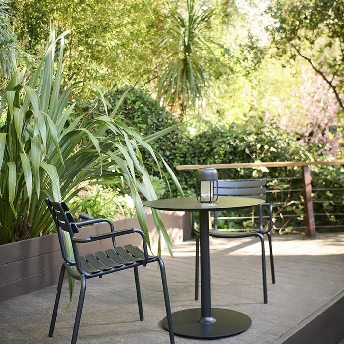 Houe Pico tuintafel Ø64 Muted white, rond onderstel