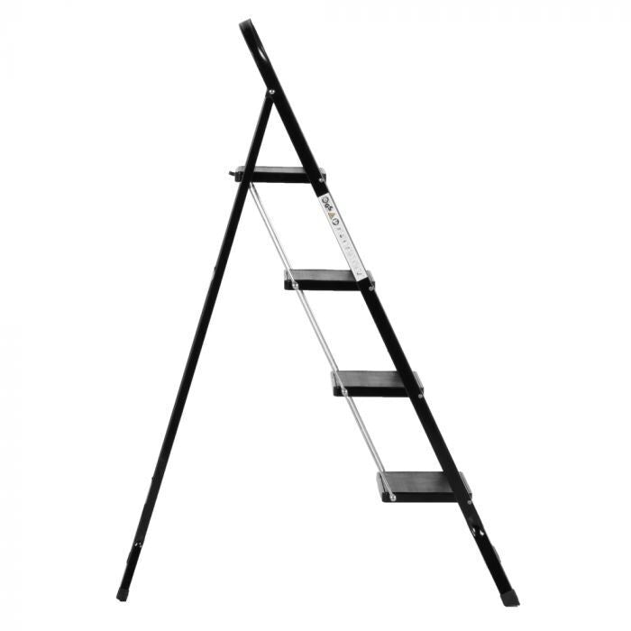 Giga Meubel - Huishoudtrap 4 Treden - Zwart - Anti-Slip - Keukentrap