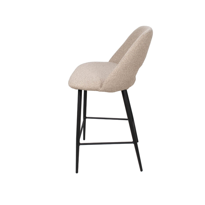 Giga Meubel - Barstoel Taupe - Stof - Barstoel Nissa - Set van 2