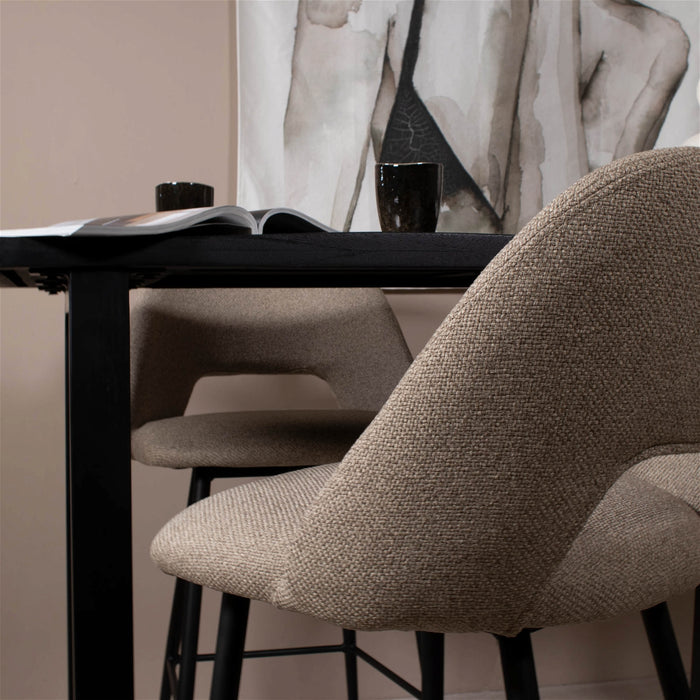 Giga Meubel - Barstoel Taupe - Stof - Barstoel Nissa - Set van 2