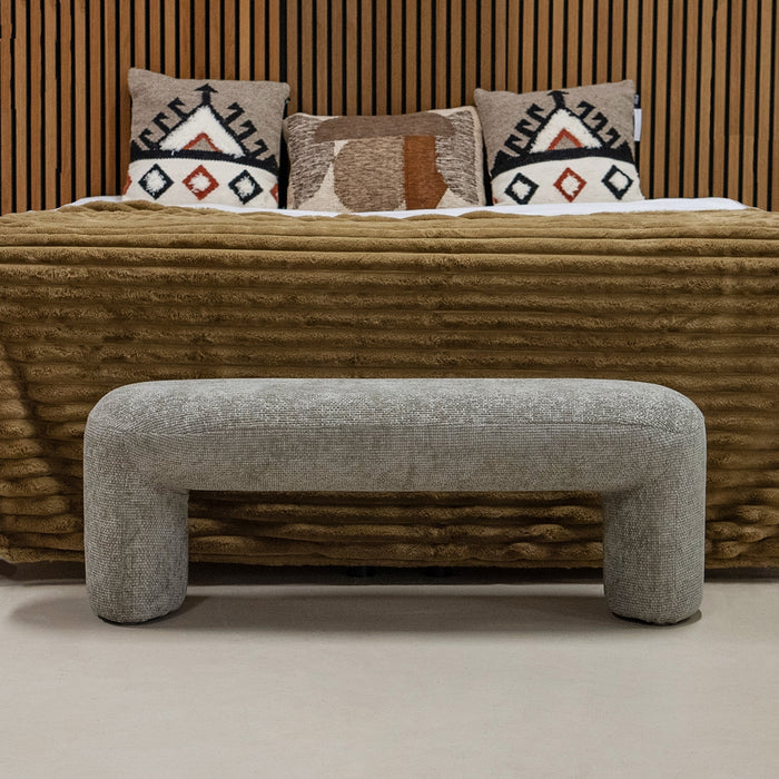 Giga Meubel - Bankje Taupe Stof|Textiel - Scandinavisch - 110x45x40cm