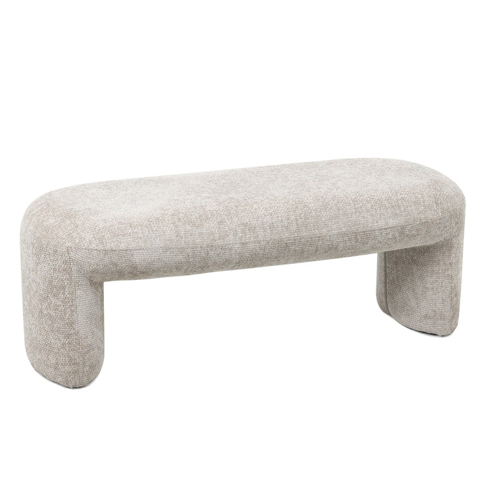 Giga Meubel - Bankje Taupe Stof|Textiel - Scandinavisch - 110x45x40cm