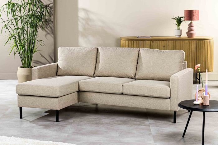 Giga Meubel - 3-Zitsbank Beige - 200x133x80cm - Stof - Bank Dillon