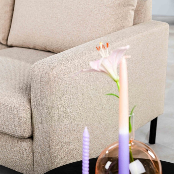 Giga Meubel - 3-Zitsbank Beige - 200x133x80cm - Stof - Bank Dillon