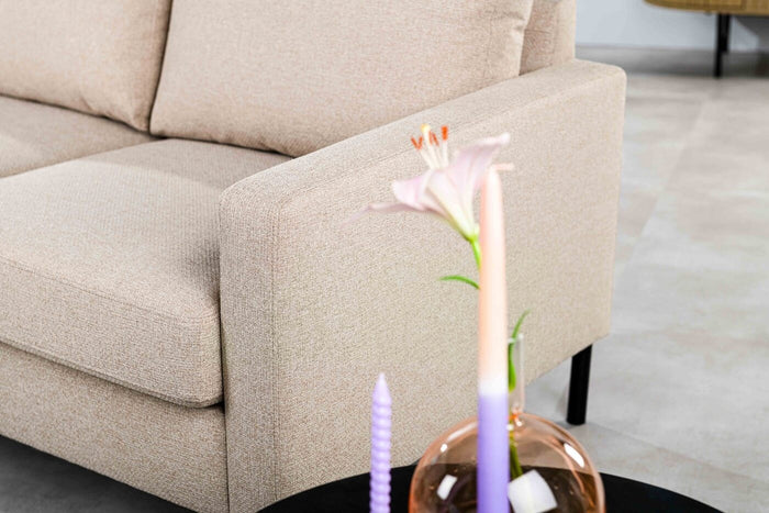 Giga Meubel - 3-Zitsbank Beige - 200x133x80cm - Stof - Bank Dillon