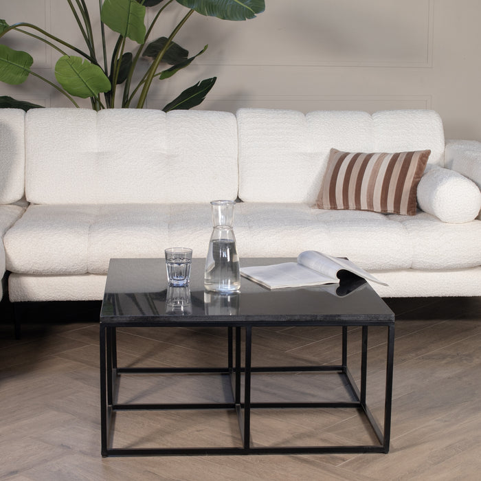 Giga Meubel - Salontafel marmer zwart - Vico