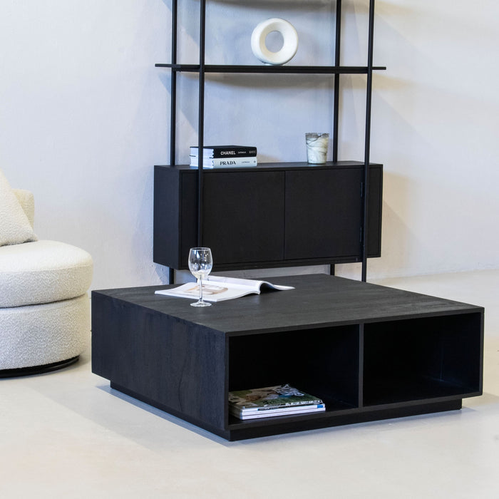 Giga Meubel - Salontafel Vierkant Zwart - Mangohout - 100cm