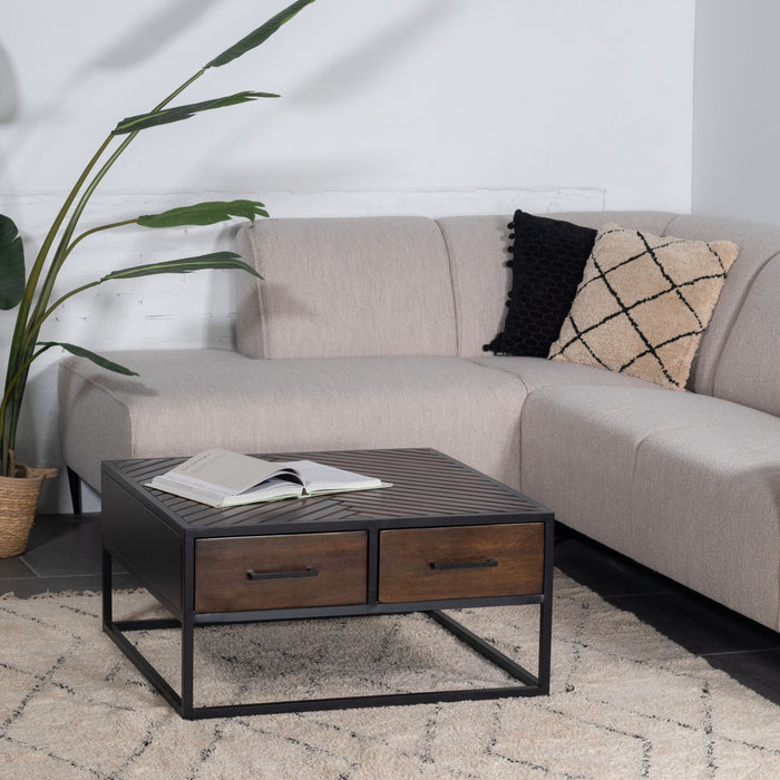 Giga Meubel - Salontafel Isa Bruin Visgraat Mangohout