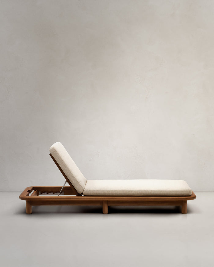 Kave Home - Ligstoel Turqueta van FSC 100% massief teakhout