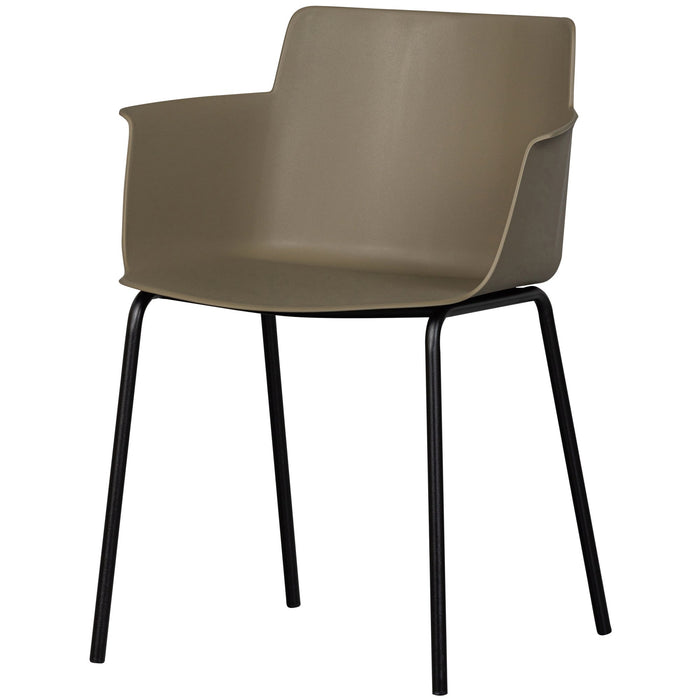 WOOOD Foppe Eetkamerstoel Outdoor - PP|Metaal - Jungle - Set van 4