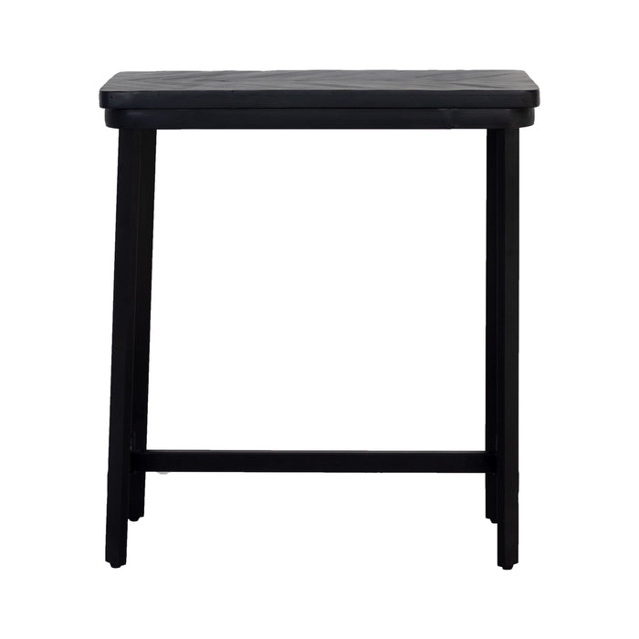 Giga Meubel - Bartafel Zwart Visgraat - 100x50x110cm - Tafel Max