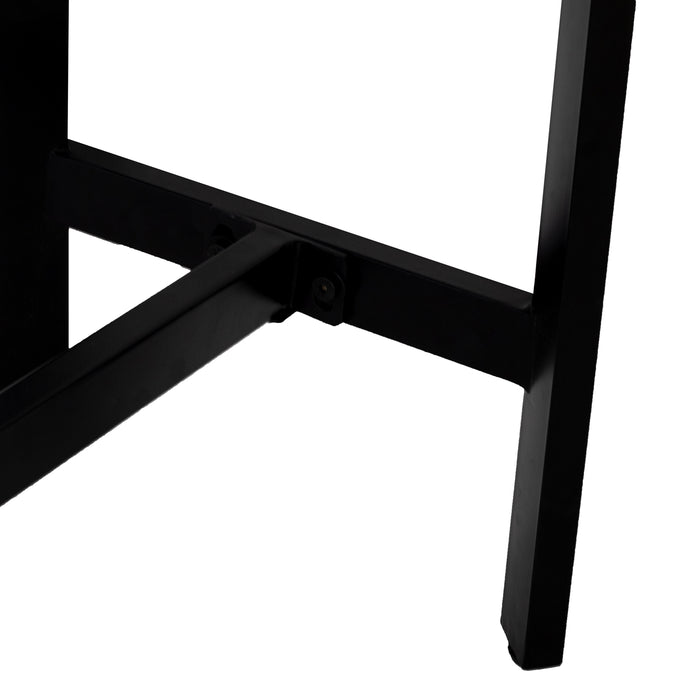 Giga Meubel - Bartafel Zwart Visgraat - 100x50x110cm - Tafel Max