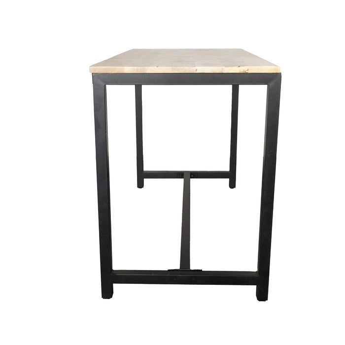 Giga Meubel - Bartafel Acaciahout - 180x80x110cm - Metaal Onderstel