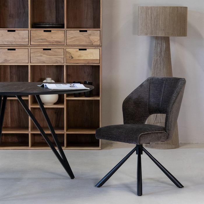 Giga Meubel - Eetkamerstoel Beige Draaibaar - Mara - Set van 2