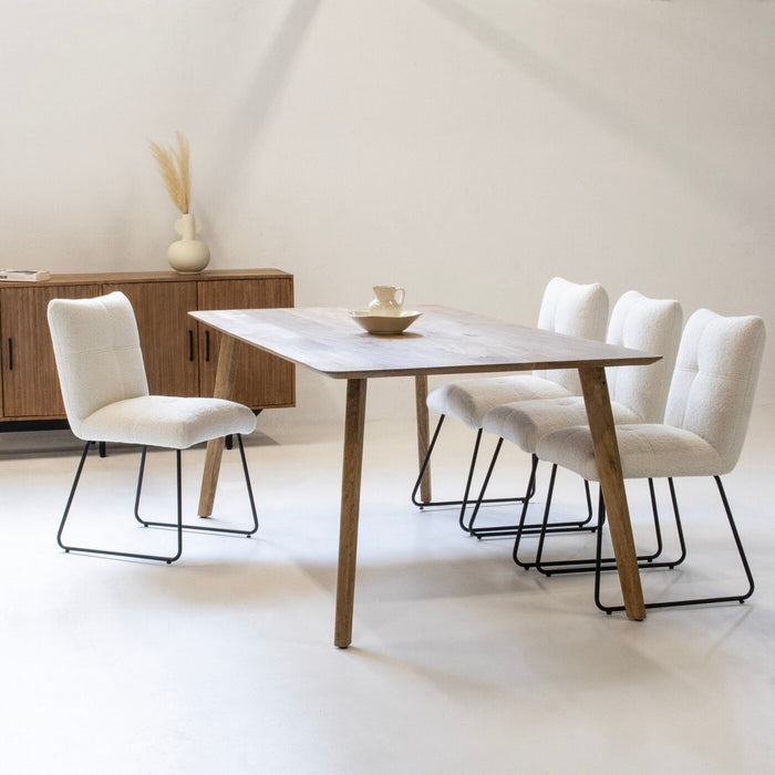 Giga Meubel - Eettafel Rechthoek 200cm - Mangohout Naturel - Denmark