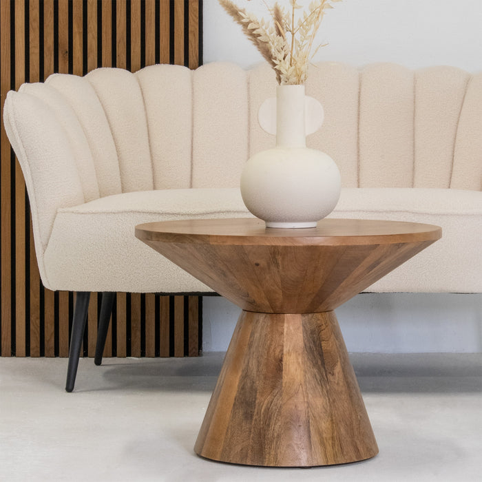Giga Meubel - Salontafel Rond 60cm - Naturel Mangohout - Sep
