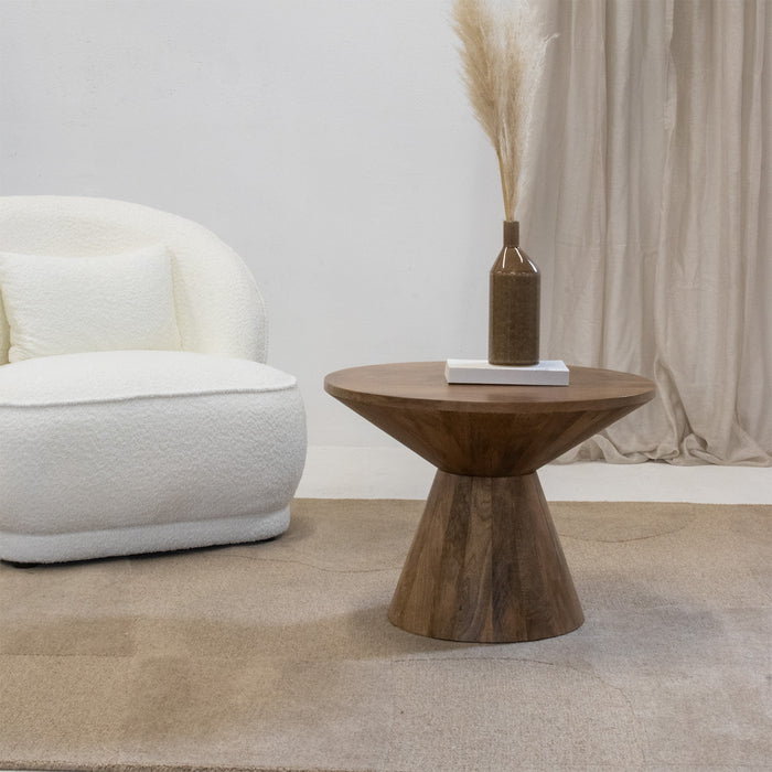 Giga Meubel - Salontafel Rond 60cm - Naturel Mangohout - Sep