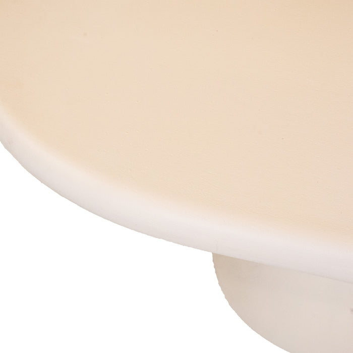 Giga Meubel - Salontafel Beige Ovaal 120cm - Betonlook