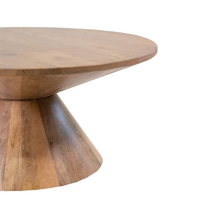 Giga Meubel - Salontafel Rond 90cm - Naturel Mangohout - Sep