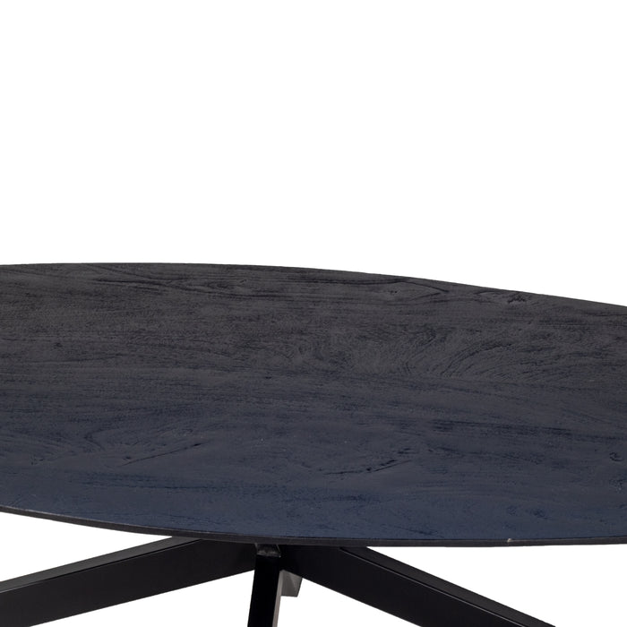 Giga Meubel - Salontafel Jordan Zwart Deens Ovaal 130cm