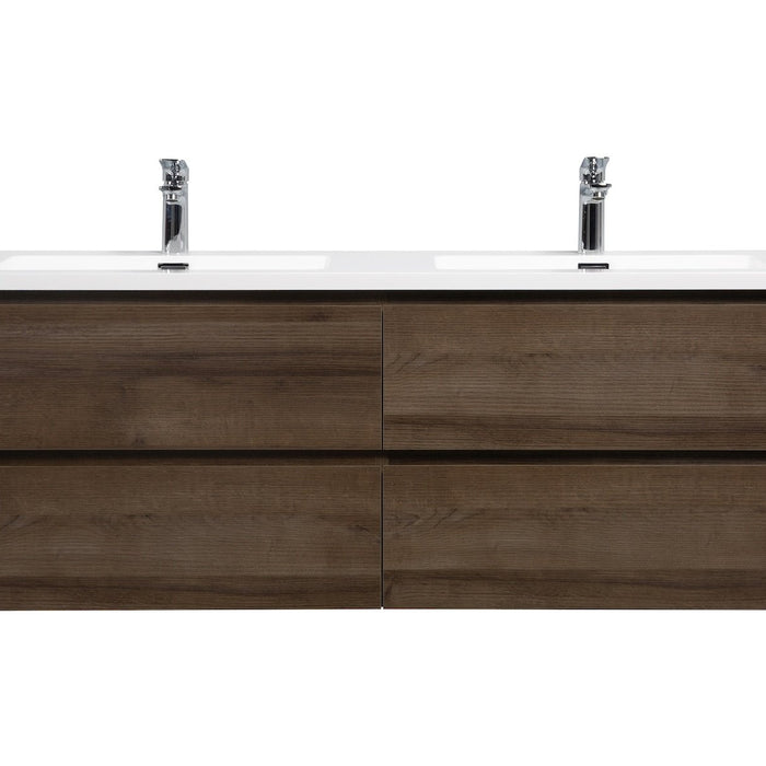 Badplaats Badkamermeubel Set Angela 140cm - Bruin Eiken - Badmeubel