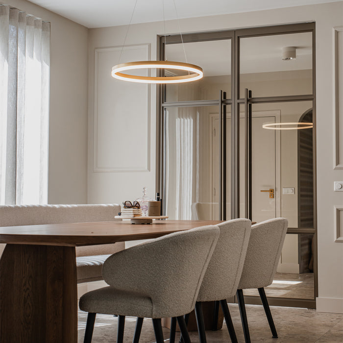 QAZQA Design hanglamp goud 60 cm incl. LED 3-staps dimbaar - Anello