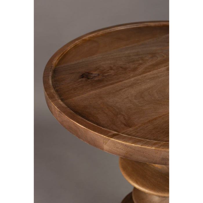 Dutchbone Cath Bijzettafel Rond 46 cm Mangohout - Bruin