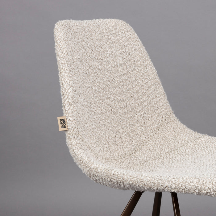 Dutchbone Franky Eetkamerstoel Bouclé - Greige