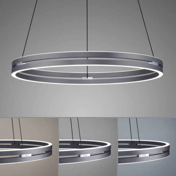 Neuhaus PURE® Neuhaus PURE-MOTO-E-LOOP Hanglamp E-Lift Grey Ø 70cm
