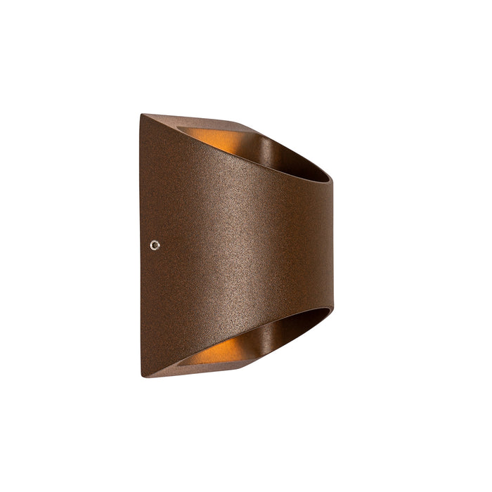 QAZQA Moderne buiten wandlamp roestbruin incl. LED 2-lichts IP54 -