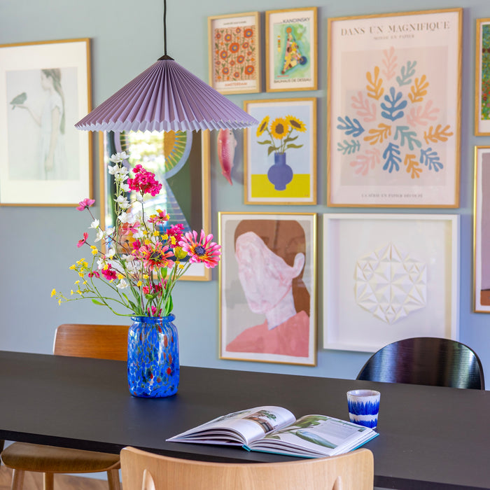 HAY Splash Vaas Roll Neck H 22,5 cm - Blauw