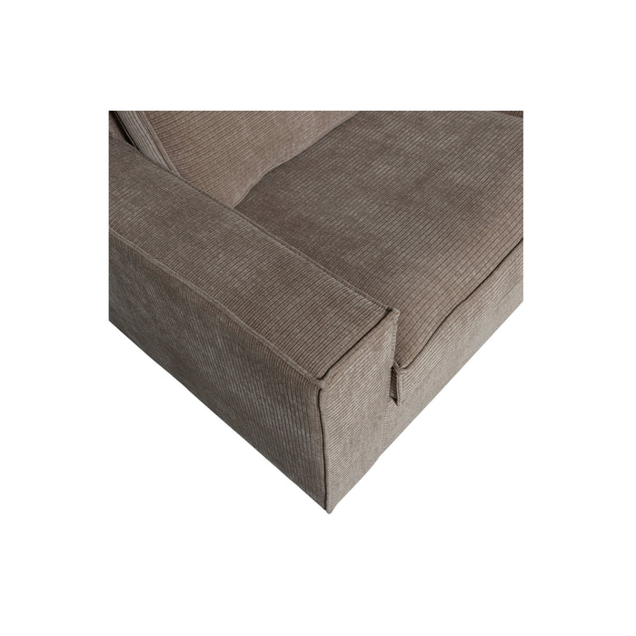 WOOOD Hajo Hoekbank Rechts - Rib - Taupe - 84x283x197