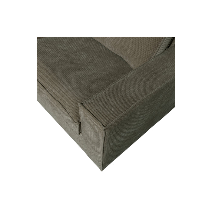 WOOOD Hajo Hoekbank Links - Rib - Forest - 84x283x197