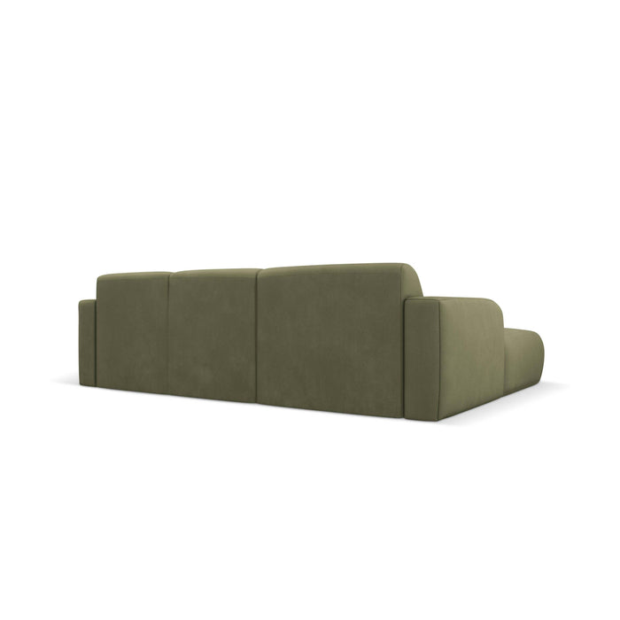 Windsor & Co Lola Hoekbank met Chaise Longue Links - Chenille - Lichtgroen