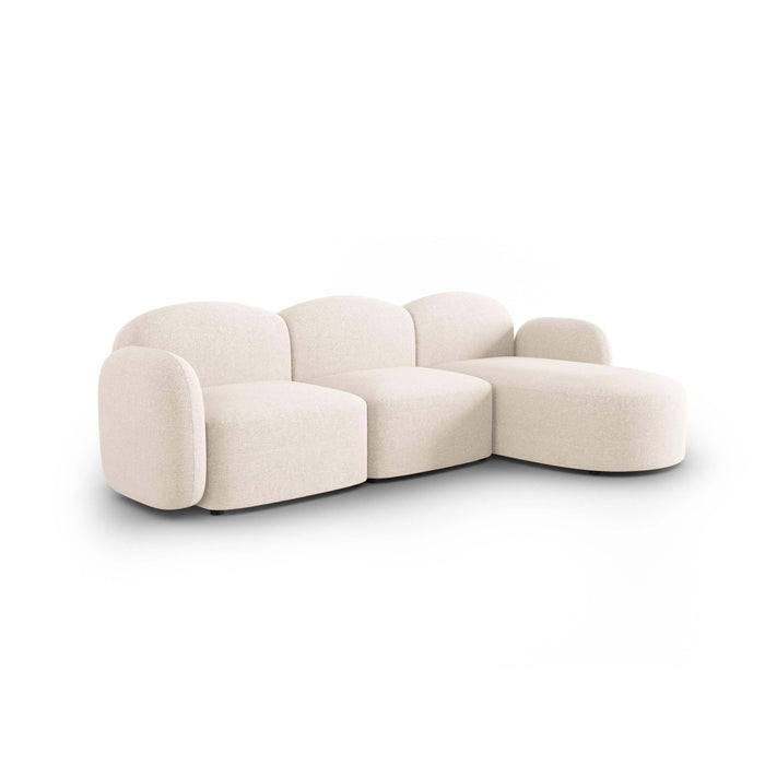 Micadoni Home Blair Hoekbank met Chaise Longue Rechts - Chenille - Lichtbeige